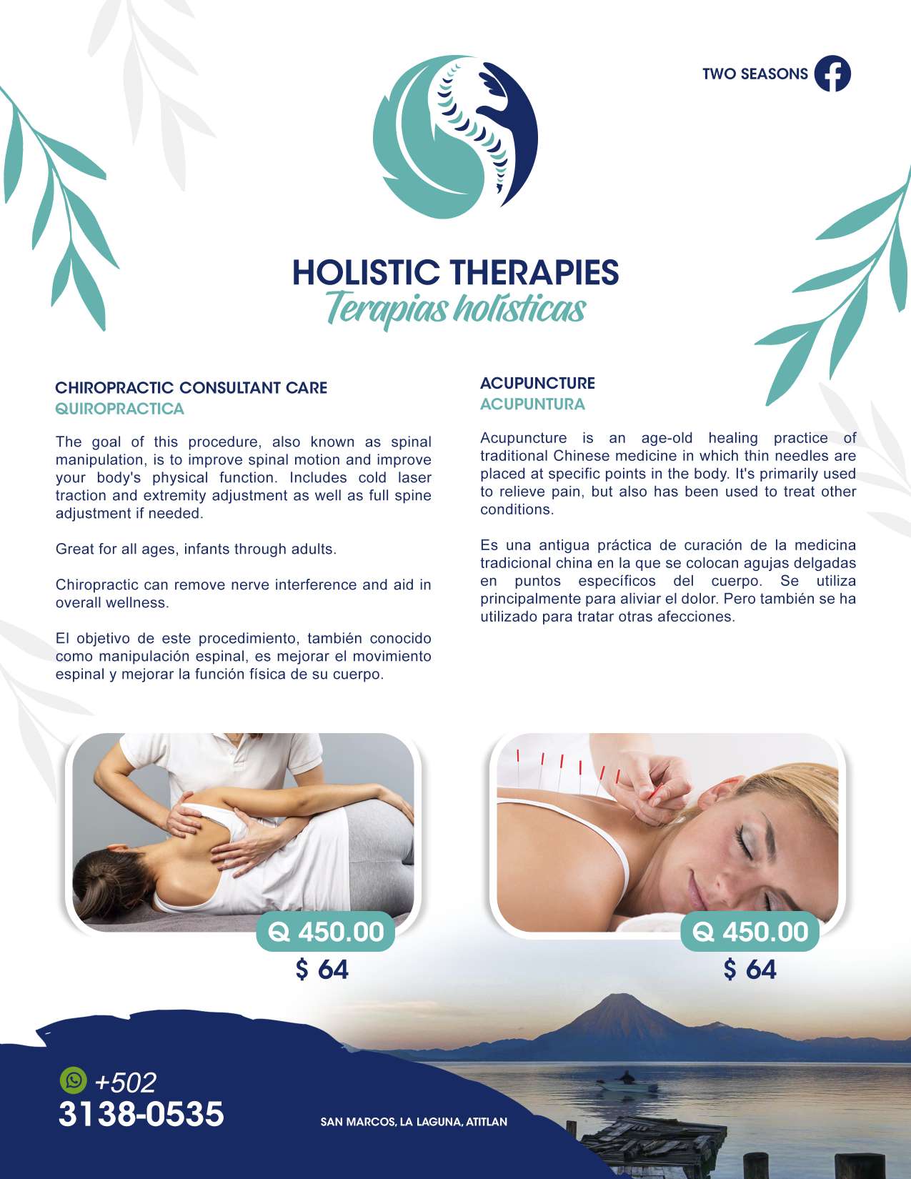 Holistic Therapies 🌿 Chiropractic Consultant Care • Acupuncture Holistic Therapies 🌿 Chiropractic Consultant Care • Acupuncture
